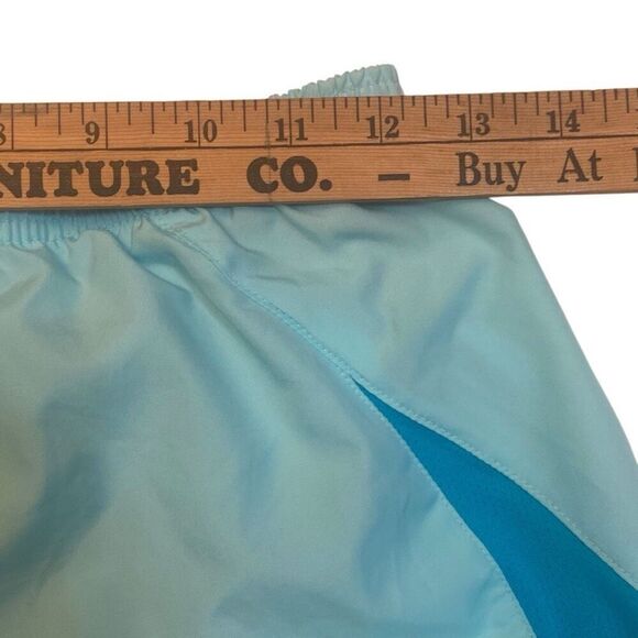 Nike Running Shorts Lightweight Light & Dark Turquoise Blue Lined Women Size XS - Picture 6 of 7